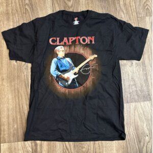 Eric Clapton 2019 Limited Tour T-Shirt – Rare Concert Tee Black Size Large